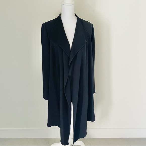 Anne Klein Draped/Asymmetrical Open Front Jacket - Picture 2 of 5